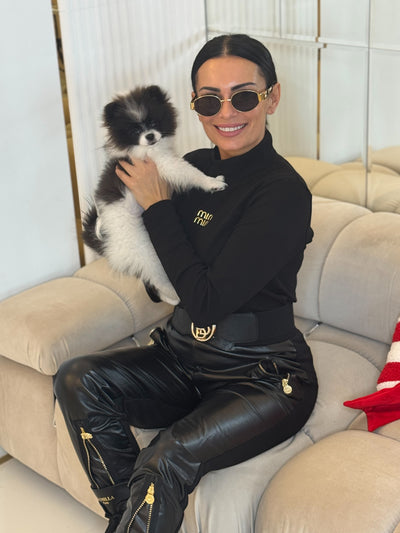 Golf Basic w Prążki Slim Fit