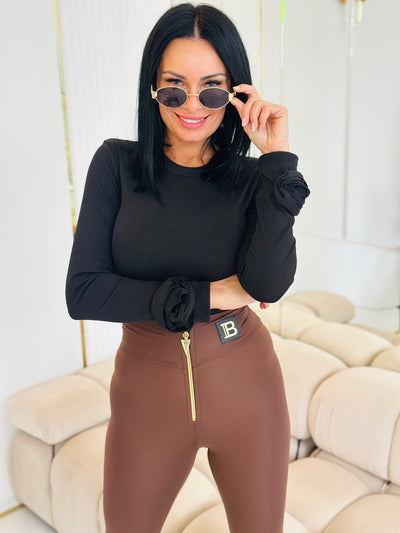 Legginsy z Ozdobnym Zamkiem