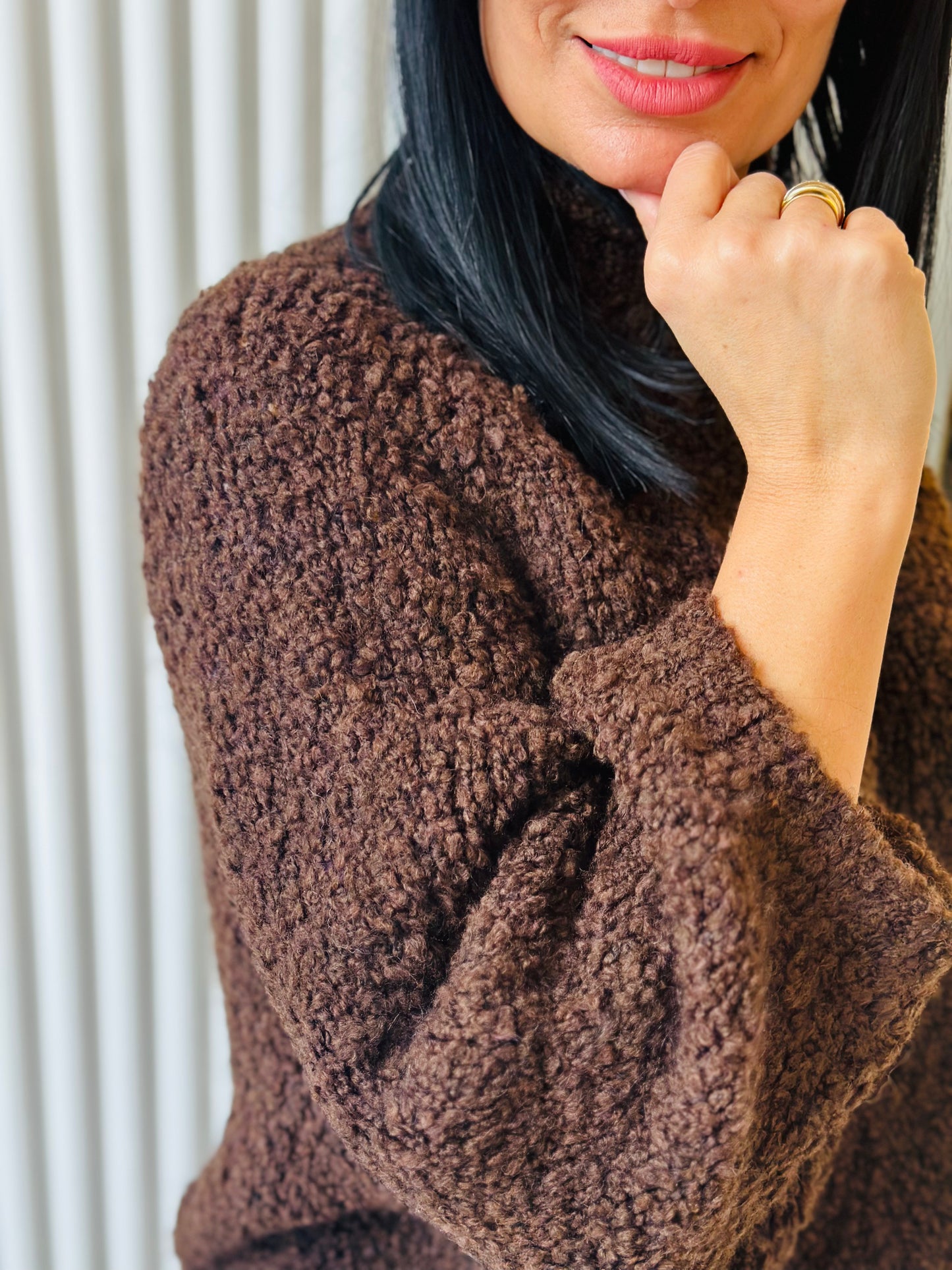 Sweter Oversize – Puszysta Dzianina typu Baranek