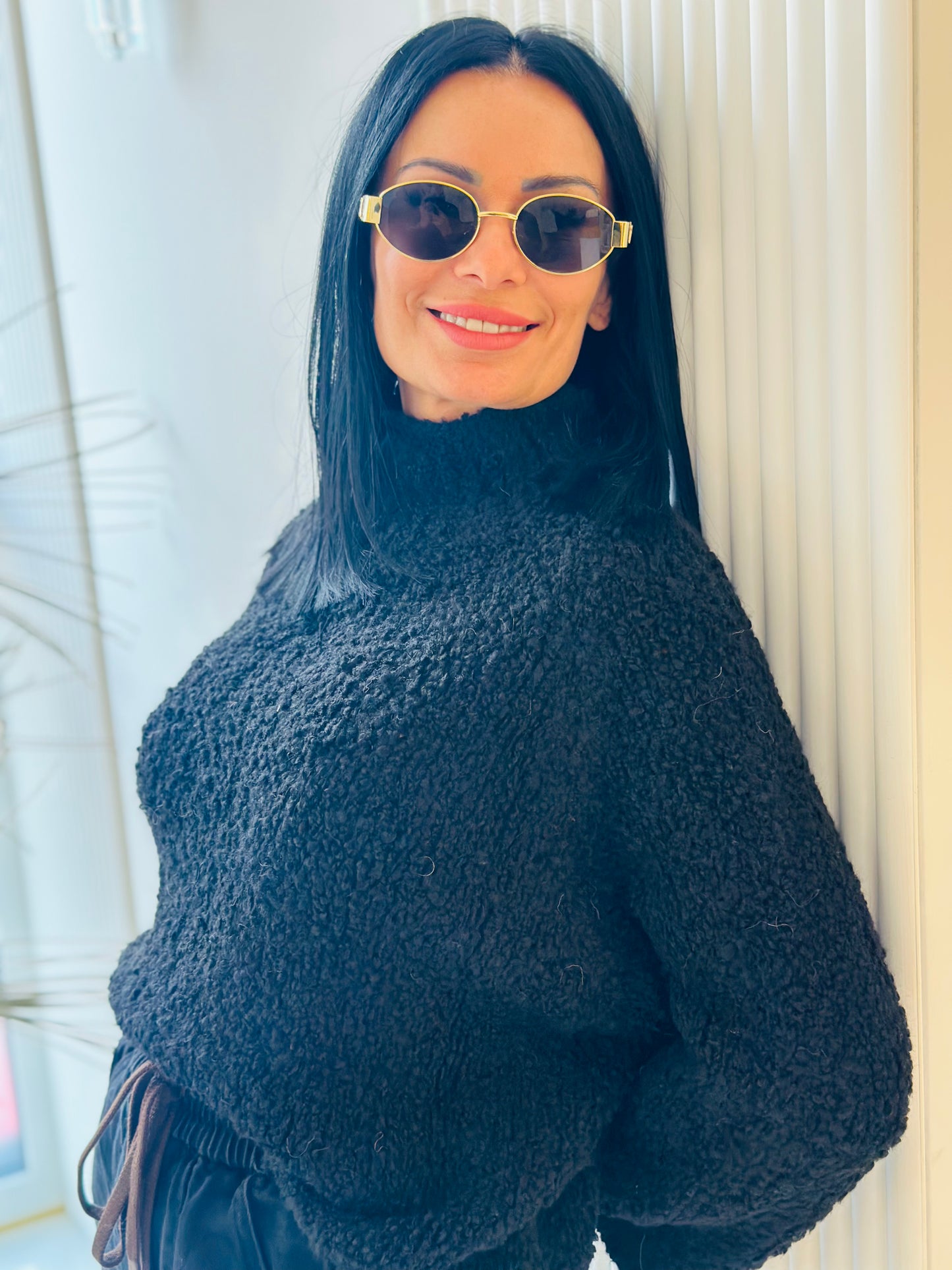 Sweter Oversize – Puszysta Dzianina typu Baranek