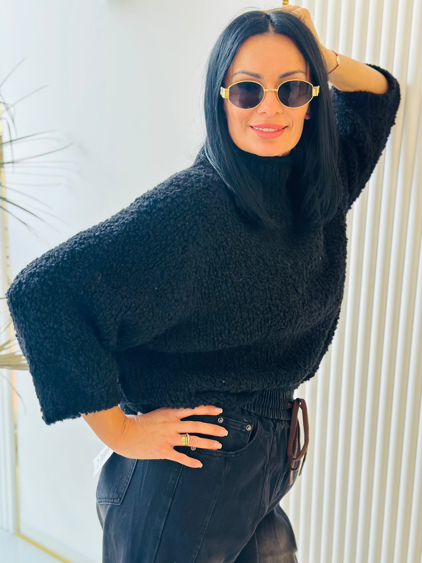 Sweter Oversize – Puszysta Dzianina typu Baranek