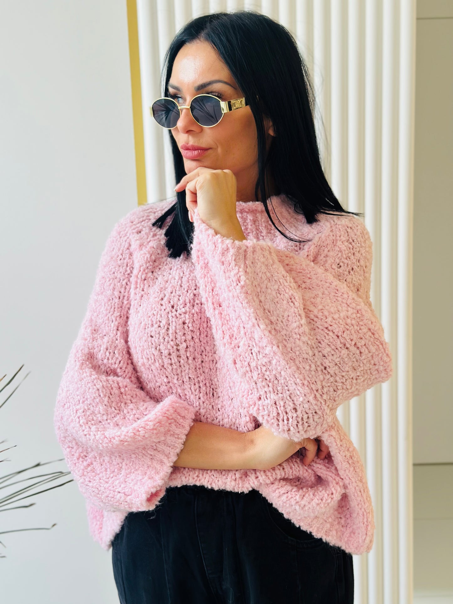 Sweter Oversize – Puszysta Dzianina typu Baranek