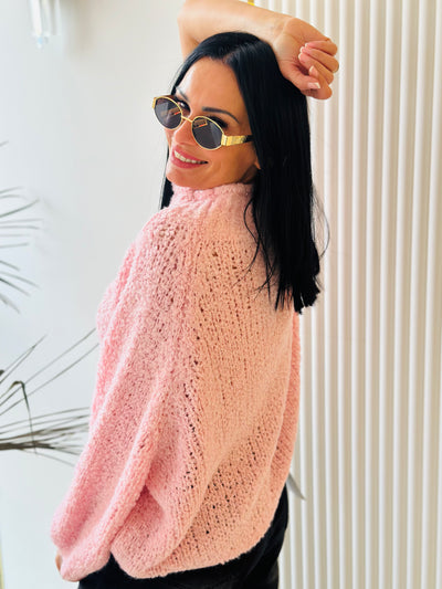 Sweter Oversize – Puszysta Dzianina typu Baranek