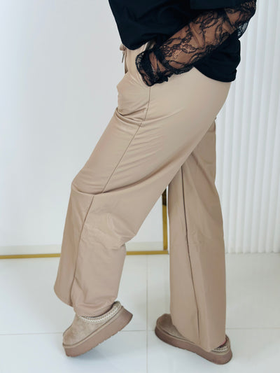 Spodnie z Ekoskóry Szeroka nogawka